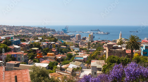 Panoramic view on the historic city of Valparaiso, Chile