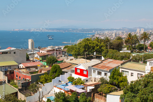 Colorful buildings on the hills of the UNESCO World Heritage city of Valparaiso, Chile. © alexmillos