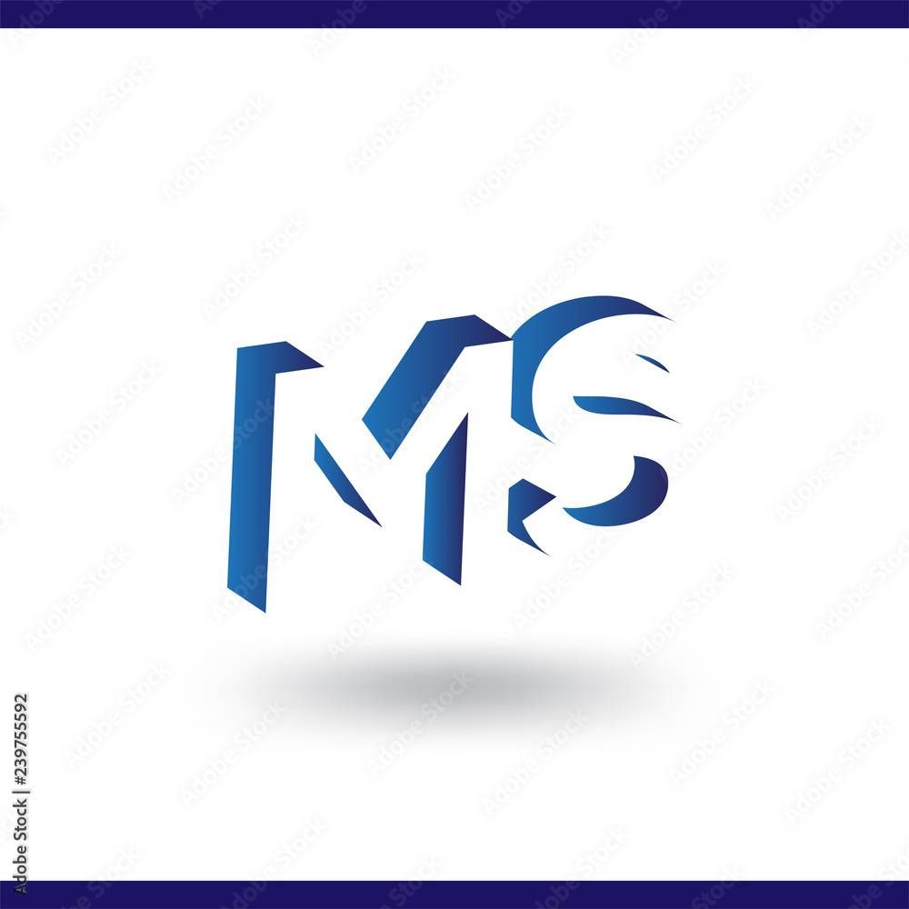 MS initial letter with negative space logo icon vector template MS initial letter with negative space logo icon vector template