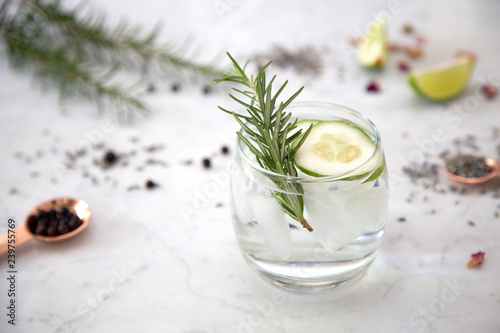 Gin Cocktail with garnish photo