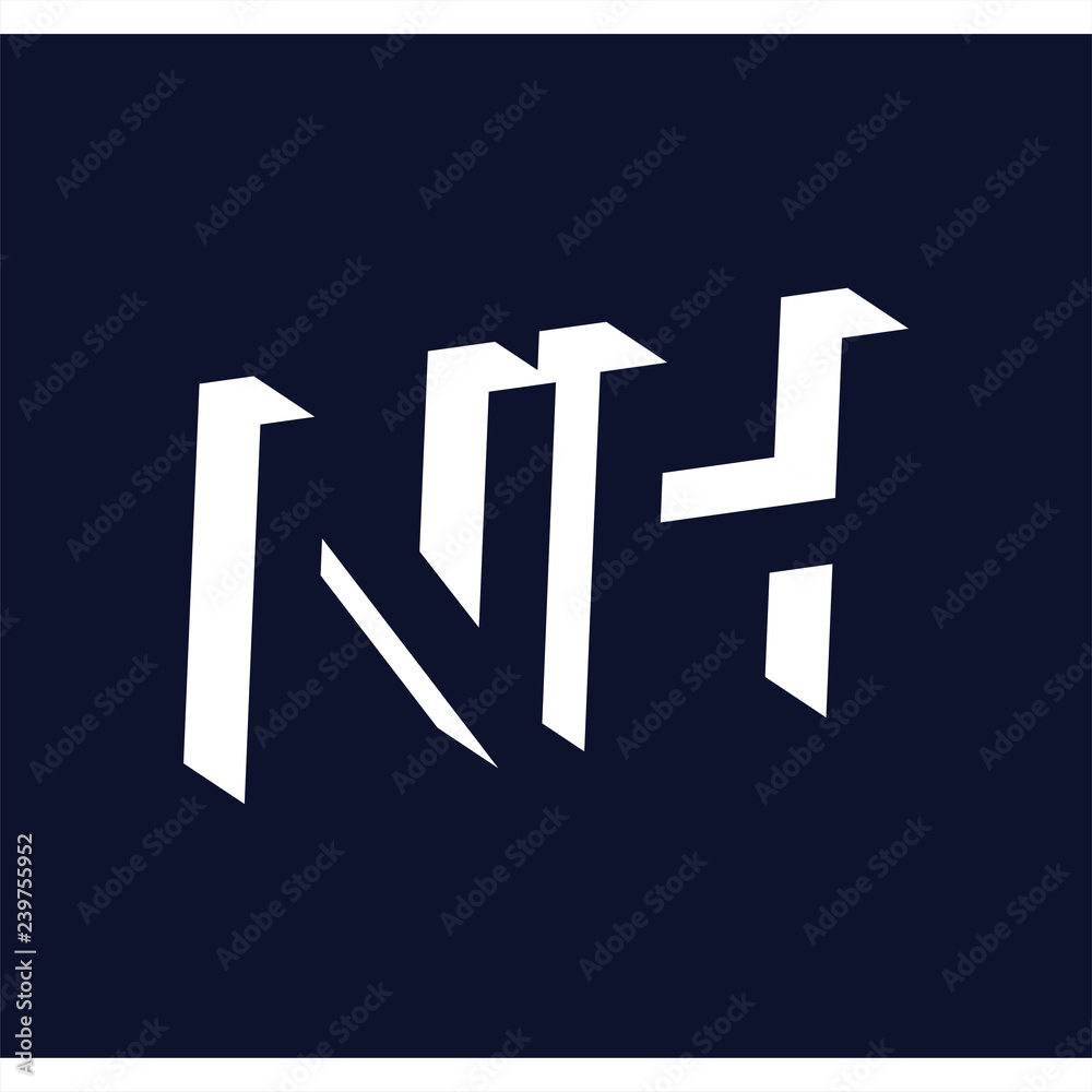 NH initial letter with negative space logo icon vector template NH initial letter with negative space logo icon vector template