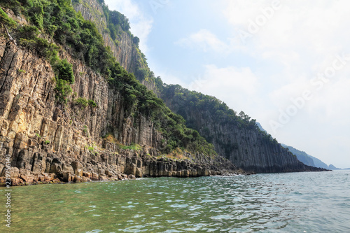 Lava columns (volcanic rock) in Guzelcehisar, Bartin, Turkey photo