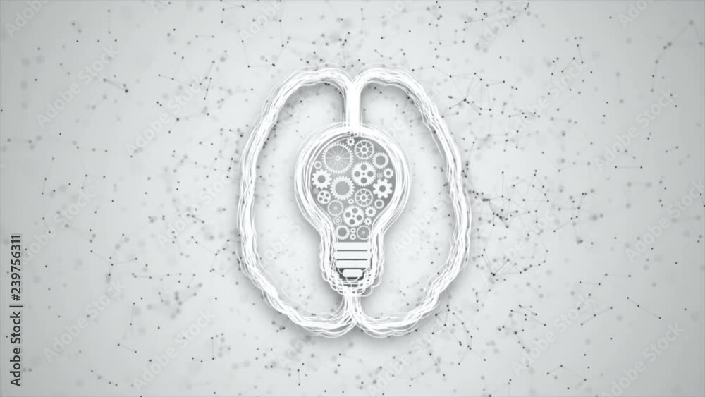 Human brain creating a new idea