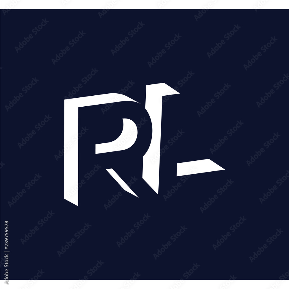 R L initial letter with negative space logo icon vector template R L initial letter with negative space logo icon vector template