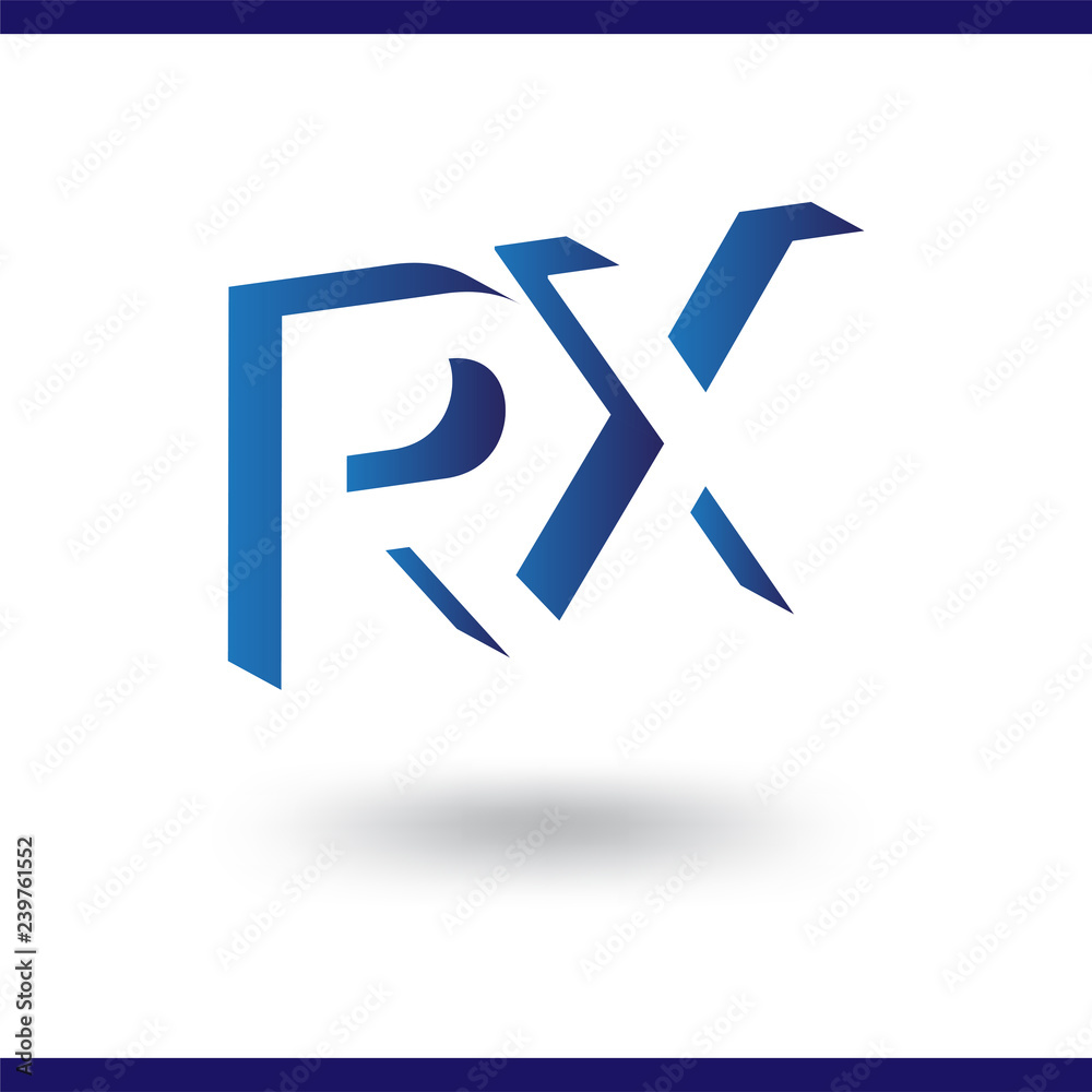 RX initial letter with negative space logo icon vector template RX initial letter with negative space logo icon vector template