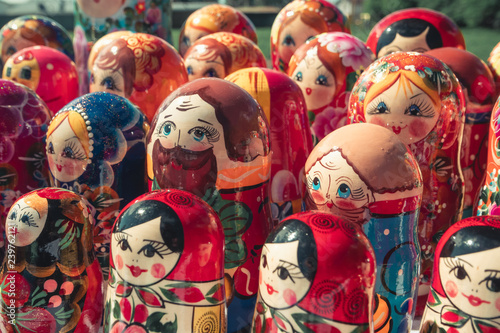 Matryoshka is a Russian wooden toy in the form of a painted doll, inside of which are similar dolls of smaller size