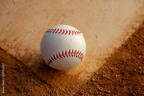 Baseball on homeplate