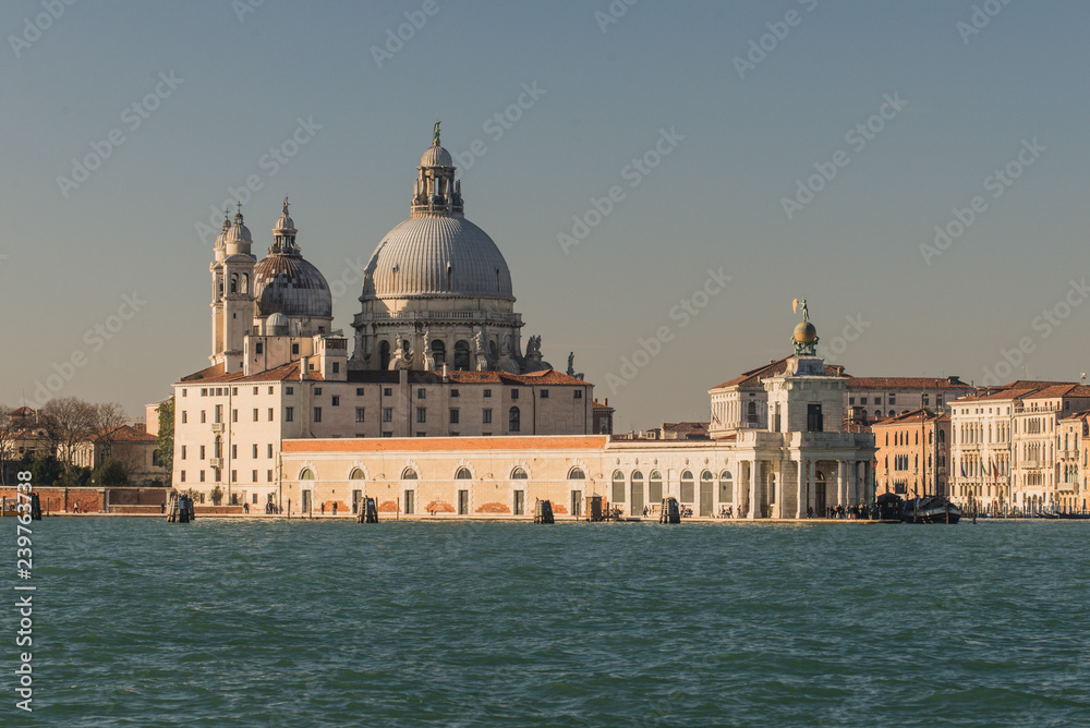 Beautiful sunny view of Venice.
Venice landmark- Punta della Dogana at sunny day. Venice, Italy