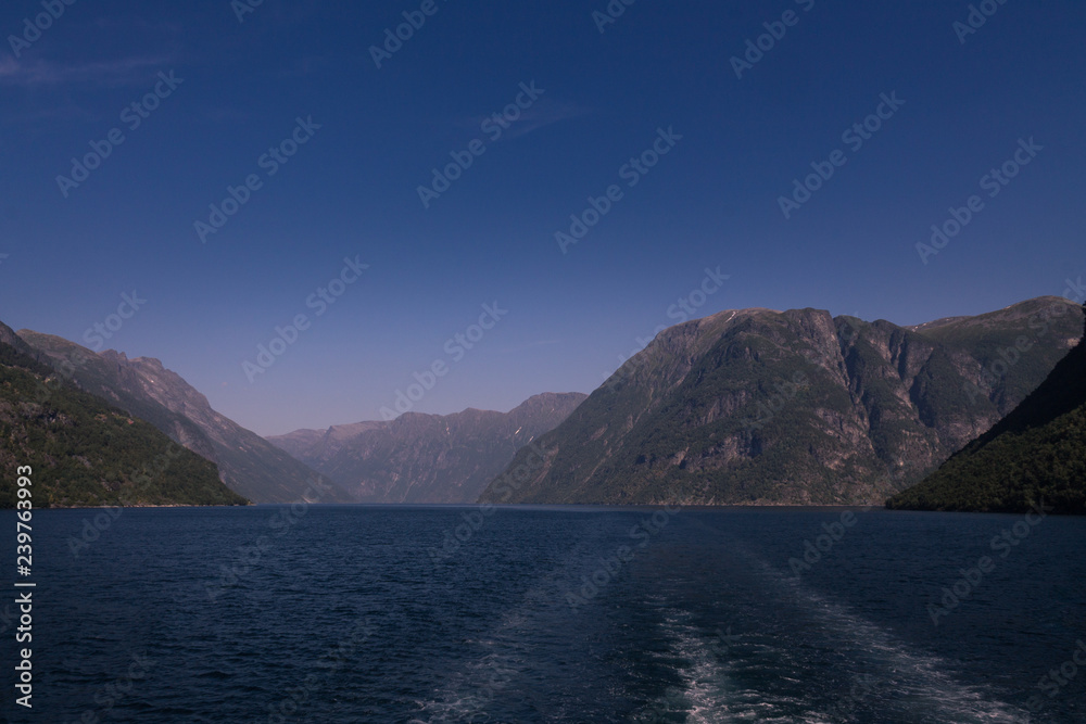 View from the Geirangerfjord one of the most incredibles fiords from Norway named World Heritage Site, at Norway.