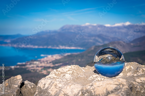 Kotor Bay reflected on a glass ball © Pav-Pro Photography 