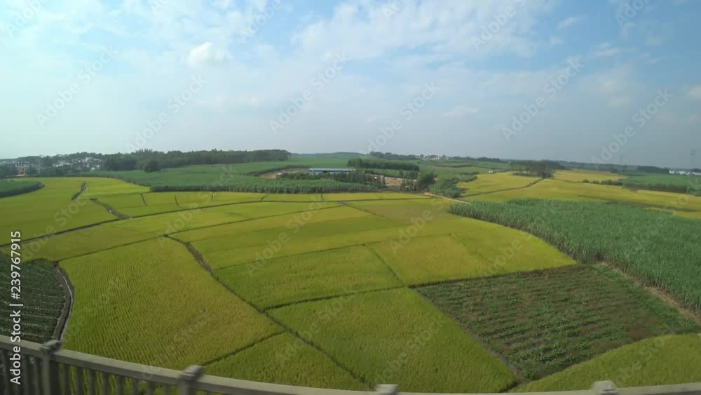 CHINA CIRCA NOVEMBER 2018 Scenery from CHINA RAILWAY HIGHSPEED