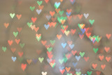 The side in the form of hearts.Small symbols of love heart bokeh.