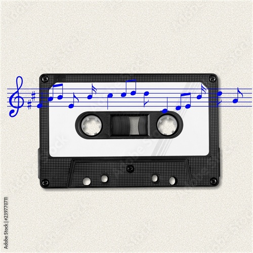 Cassette tape isolated on white