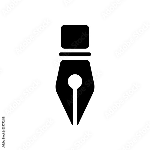 ink pen, simple icon. Black icon on white background