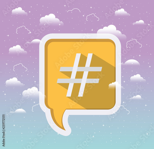 speech bubble with trend symbol