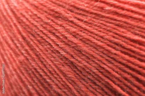 Coral yarn closeup.