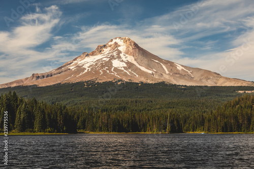 Mt. Hood from across Trillium Lake in Oregon photo