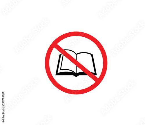 Book not allow icon vector 