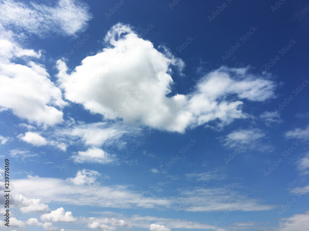 White clouds and blue sky background White clouds and blue sky background