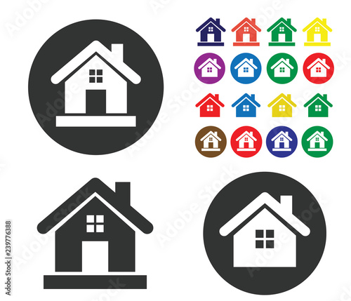 Modern Colorful home icon vector on white background