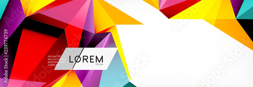 Free Download Triangle 3d polygonal art style. Future geometric design. Vector geometry futuristic illustration - GFXLoad