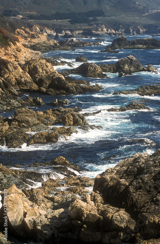 sea and rocks along southern california