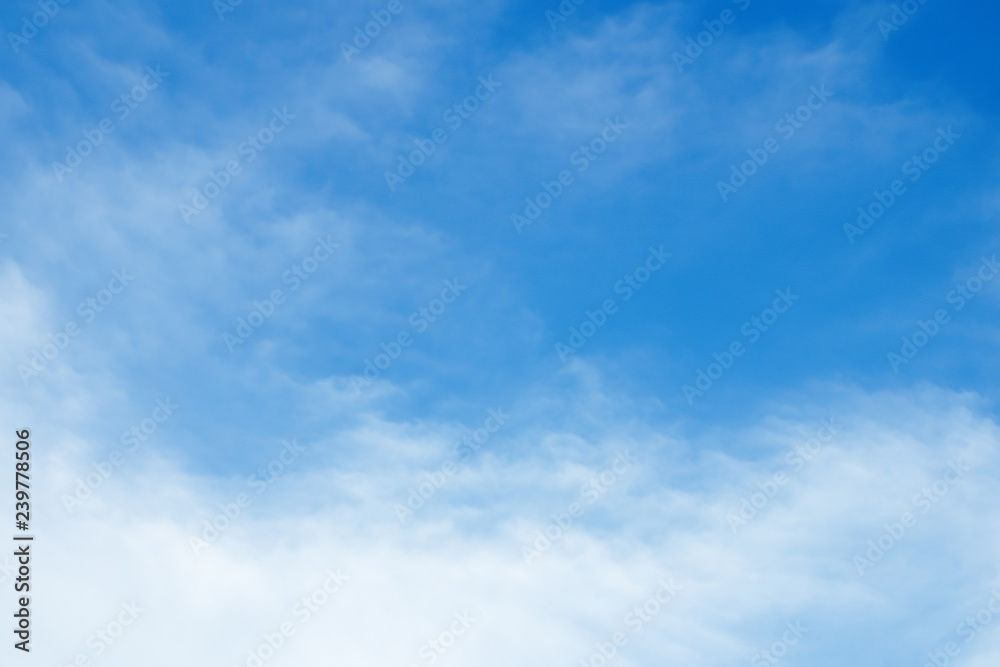 Dim cloud in the blue sky background