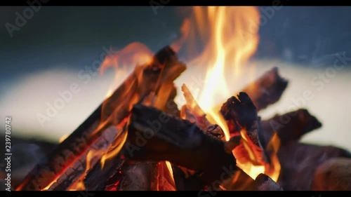 Close up of a campfire photo