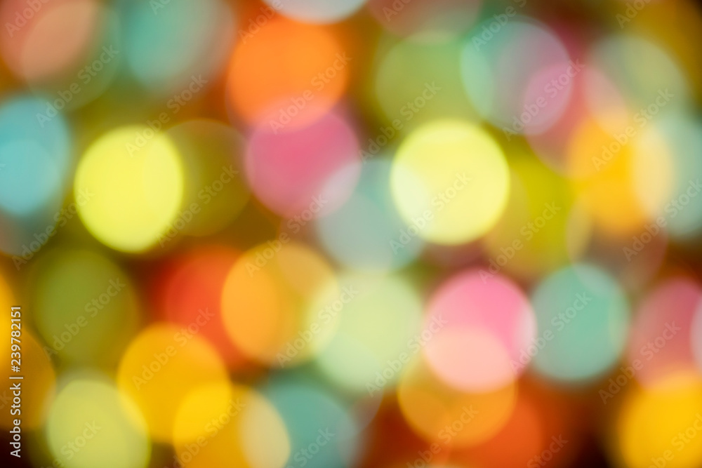 Fototapeta premium Colorful of Christmas light bokeh background