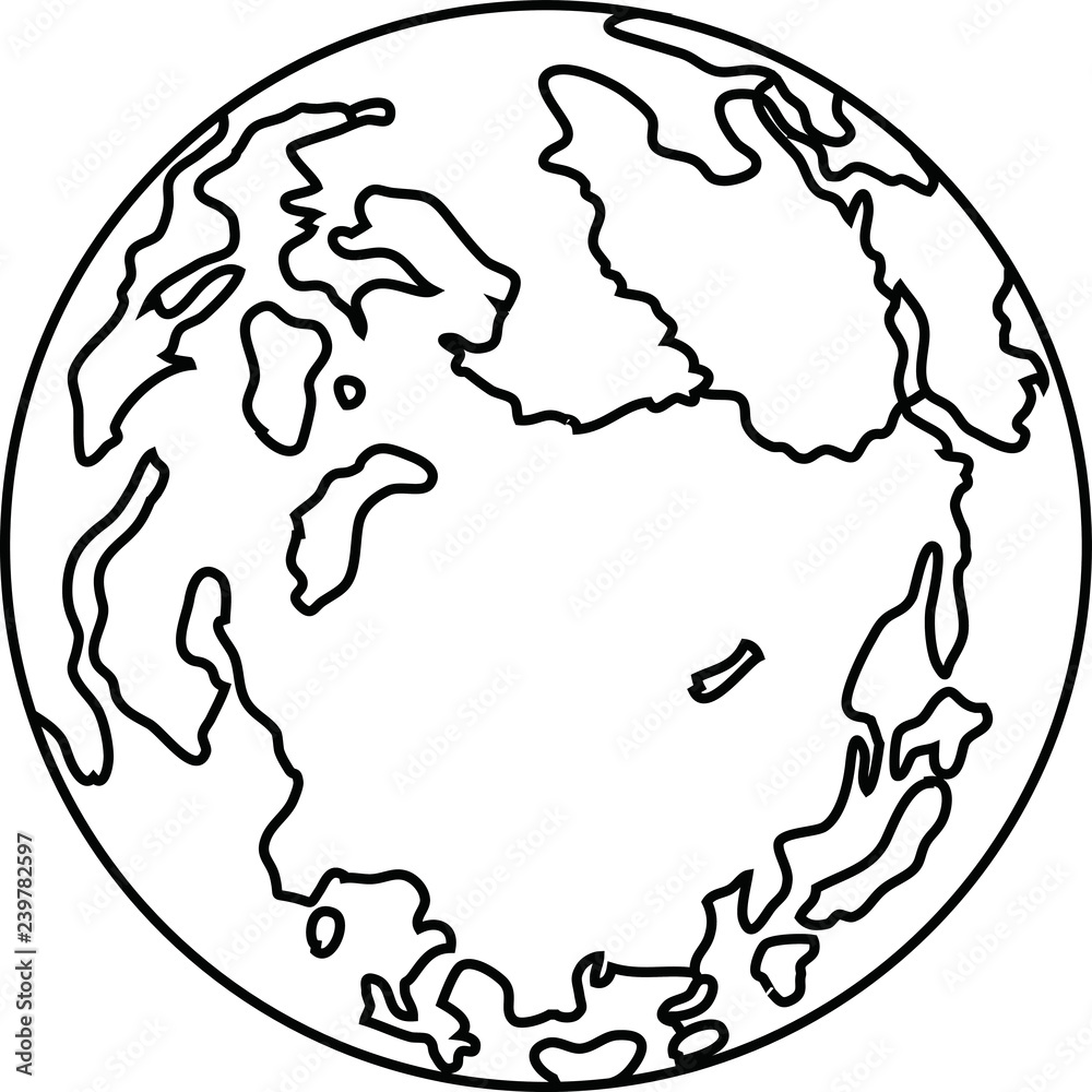 outline of a round bearth outline of a round bearth