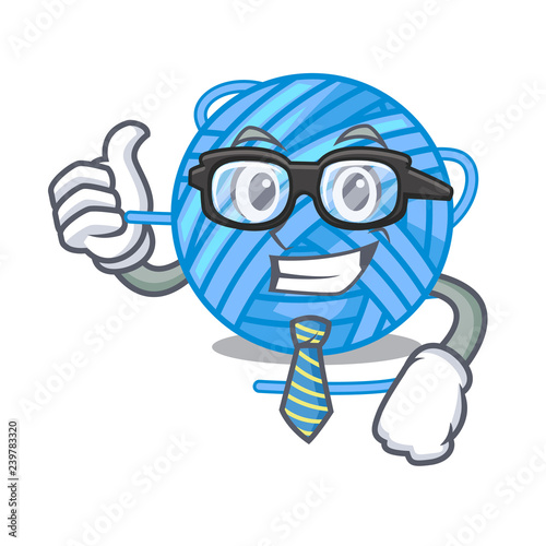 Businessman wool balls isolated on a mascot photo