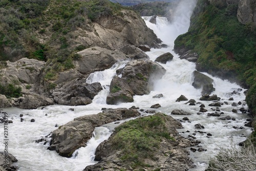 Waterfall, Salto Rio Ibanez, near Puerto Ingeniero Ibanez, Region de Aisen, Chile, South America photo