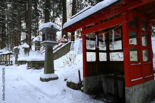 冬の不動の滝 桜松神社