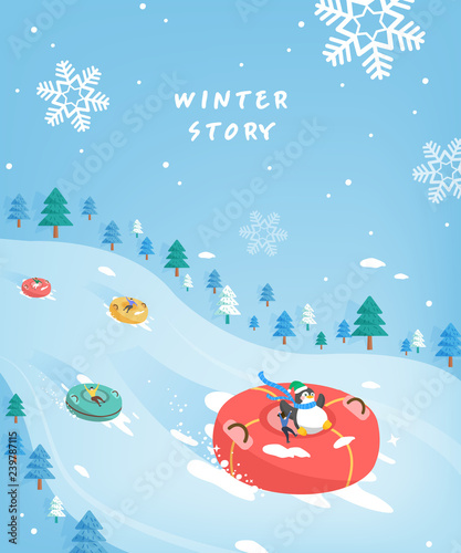 Winter story illustration