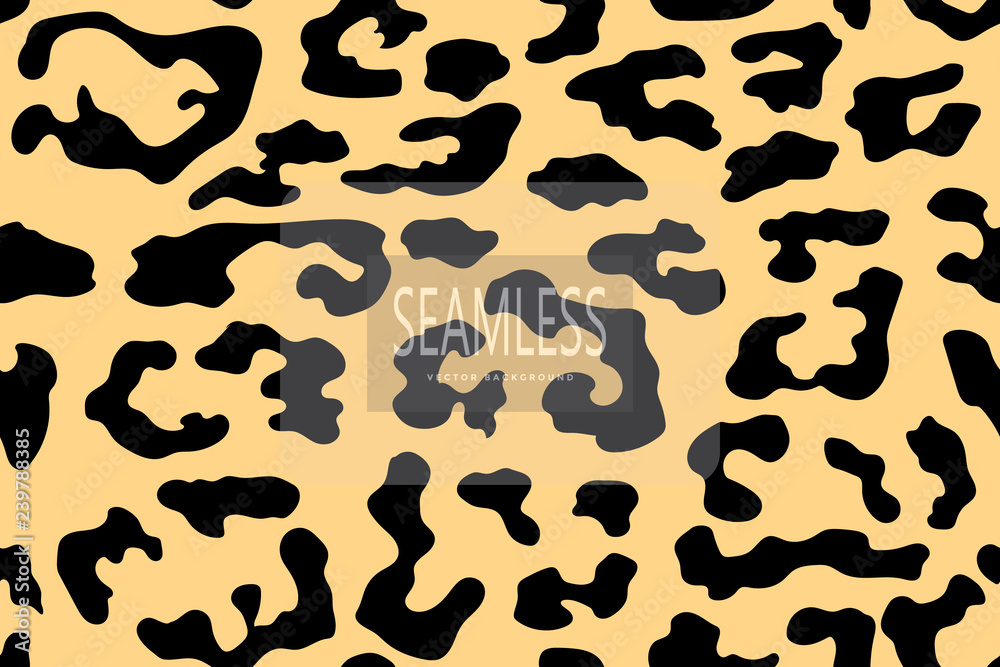 Leopard seamless pattern. White and black. Animal print. Vector background.
