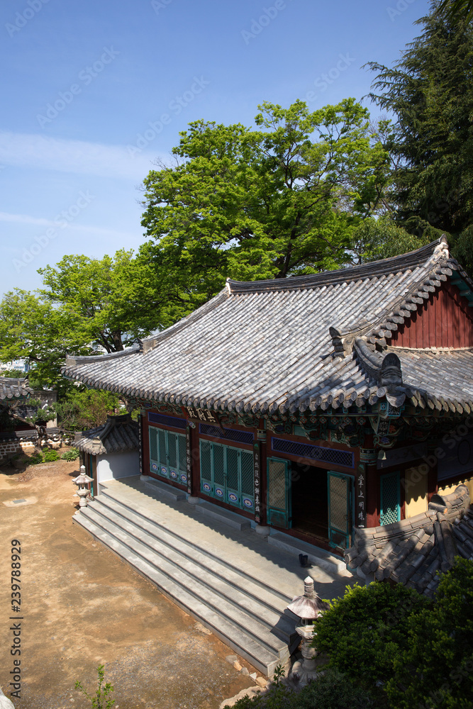 It is Jinjuseong Fortress which is a famous tourist attraction in Korea.