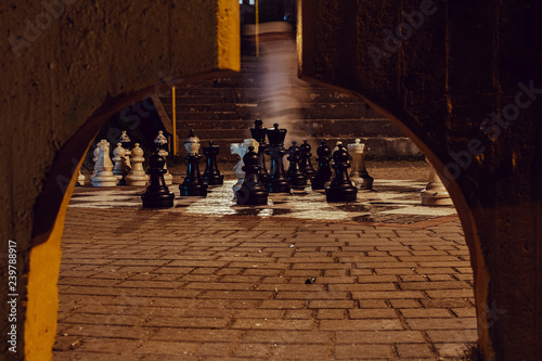 street chess at night