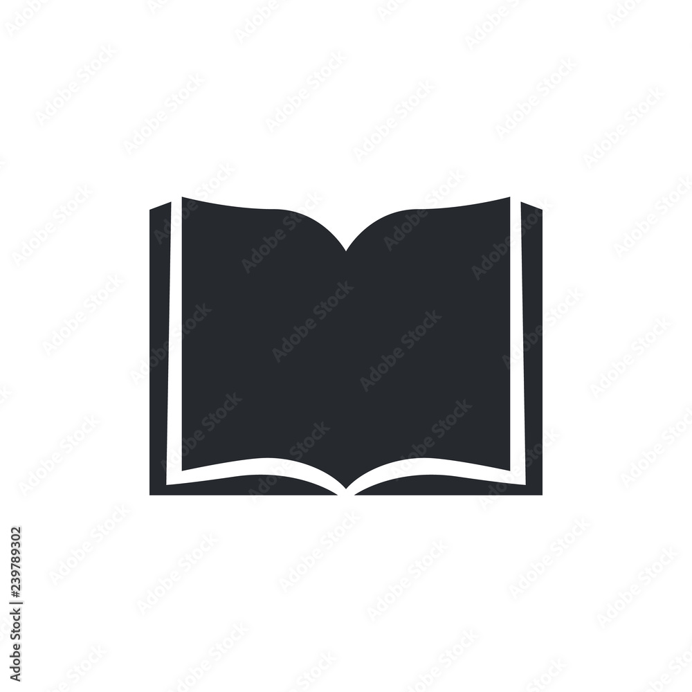 Book icon vector, solid illustration, pictogram isolated on white. Book logo Book icon vector, solid illustration, pictogram isolated on white. Book logo