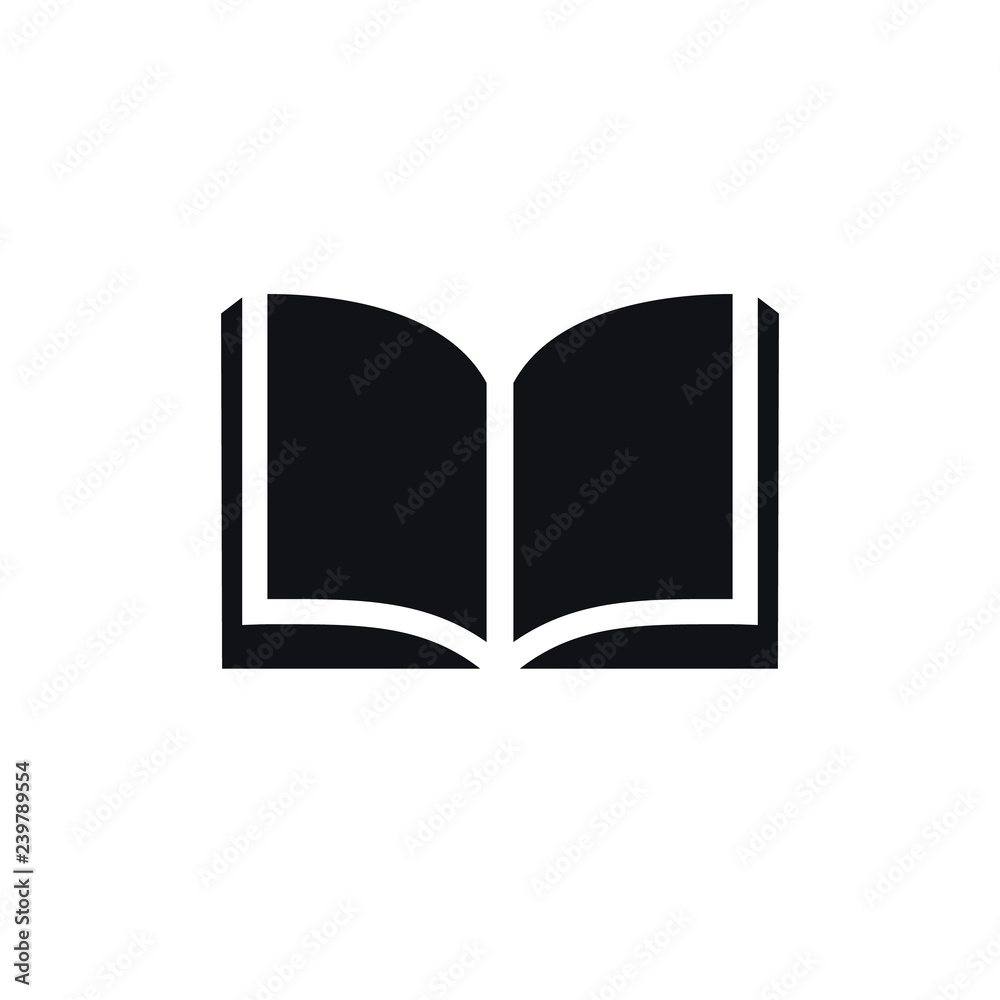 Book icon vector, solid illustration, pictogram isolated on white. Book logo Book icon vector, solid illustration, pictogram isolated on white. Book logo