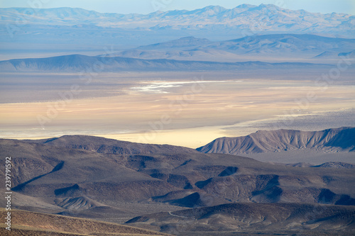 Aerial view of the Bonnie Claire Playa, Nevada, near Death Valley, USA