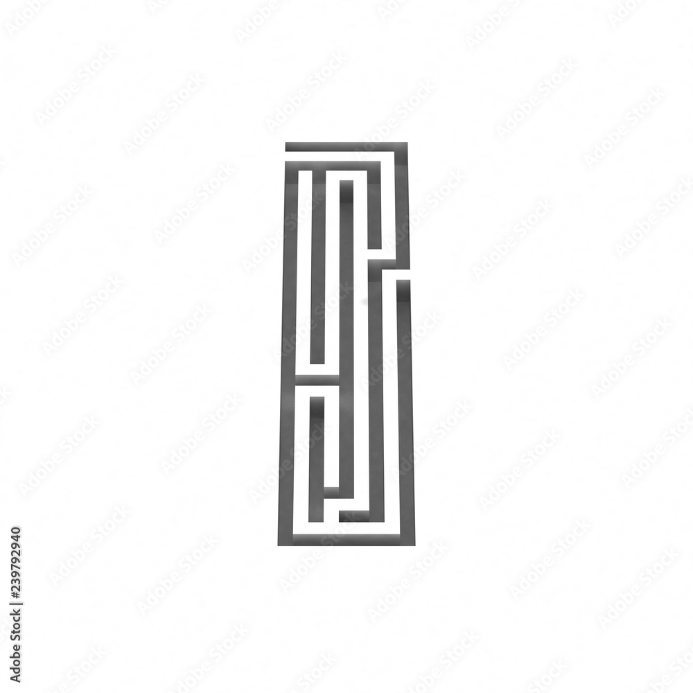 3d render maze alphabet letter 3d render maze alphabet letter