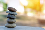 Balance stone with spa on abstract background copy space 