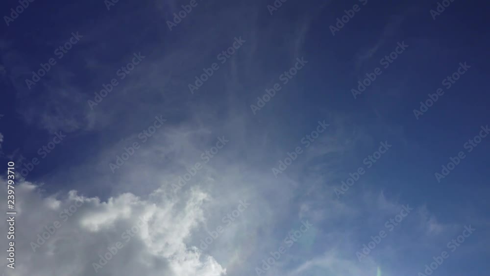 Background or backdrop for video editing. Rotating Clouds against the blue sky. Background or backdrop for video editing. Rotating Clouds against the blue sky.