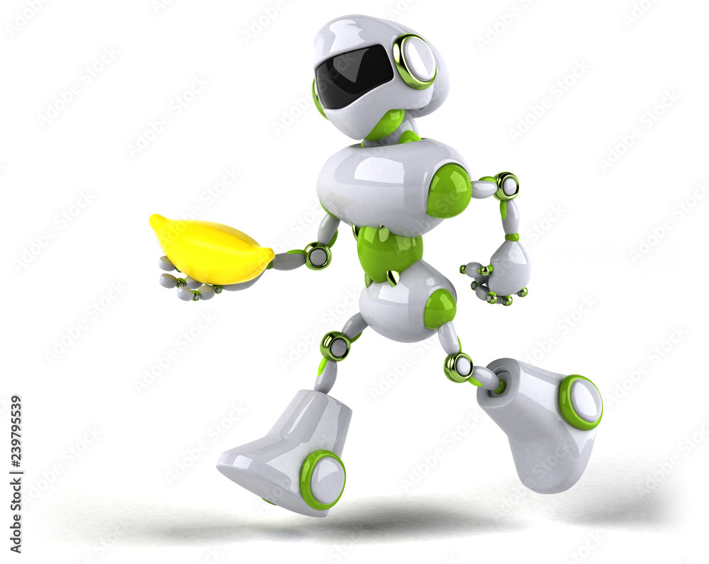 Green robot - 3D Illustration Green robot - 3D Illustration