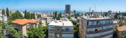 Panoramic view of the downtown, the port from Hadar HaCarmel