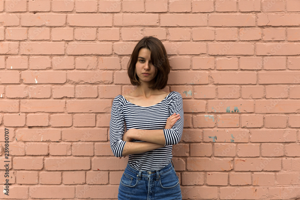 Young teenager student girl portrait.