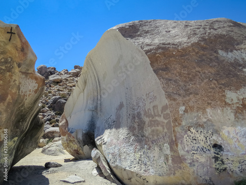 Giant Rock in Landers California historic split boulder