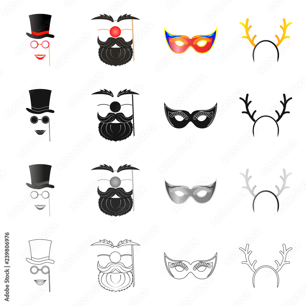 Isolated object of party and birthday logo. Collection of party and celebration stock vector illustration. Isolated object of party and birthday logo. Collection of party and celebration stock vector illustration.