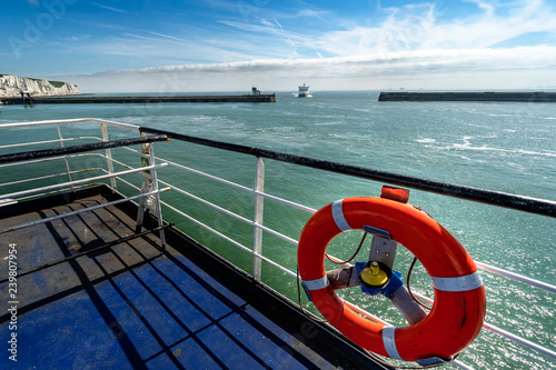 The white cliffs of Dover in Kent from the sea