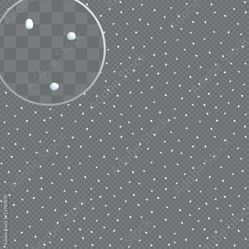 Snow Falling Winter 3d Seamless Pattern Vector
